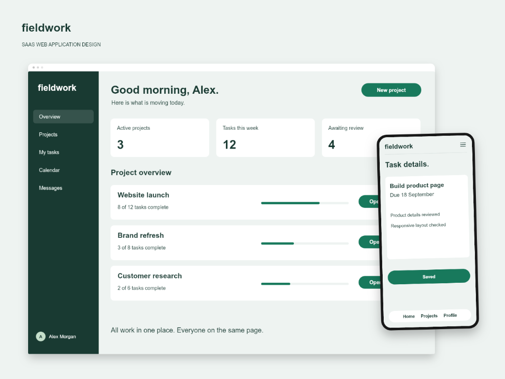 FIELDWORK custom SaaS workspace demonstration